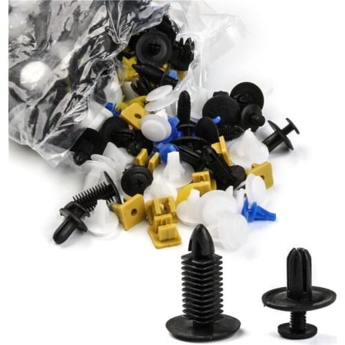 200PCS/Set Universal Mixed Auto Various Plastic Rivet Fastener Push Pin Bumper Door Panel Fender Liner for Car