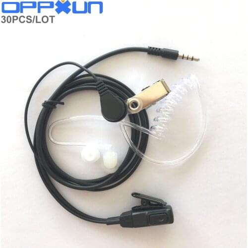 30PCS FBI Police Acoustic Tube Earpiece Headset For iPhone6 Plus 5S Samsung S4 S5 Note2 Note3 HTC For HUAWEI Cell Phones