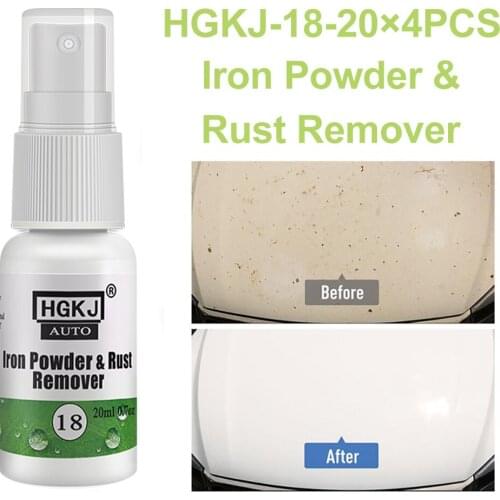 4 PCS of HGKJ*18-20 Car Rust Remover Spray Wheel Rim Car Cleaner Coating Spray Paint Rust Remover Polishes Car Accessories