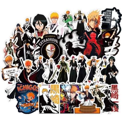50Pcs/pack BLEACH Stickers Japanese Anime Stickers Japanese Manga For Laptop Case Car Motorcycle Skateboard luggage Guitar F4