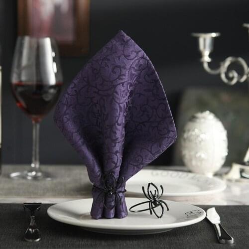 6PCS/Metal black spider napkin ring Halloween napkin ring Western table decoration refers to the family cocktail party