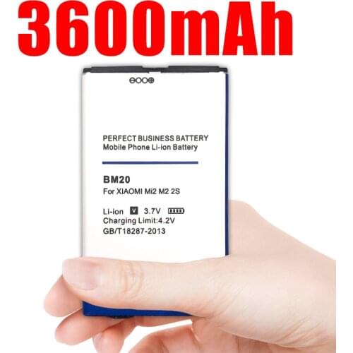 3600mAh BM20 Battery for Xiaomi Mi2 Mi2S M2S M2 2S Bateria Replacement Batteries High Capacity