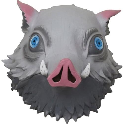 Deonm Slayers Pig Head Mask Mouth Anime Headset Anime Show Dress Up Latex Headset