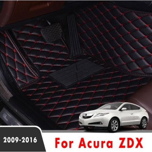 Car Floor Mats For Acura ZDX 2016 2015 2014 2013 2012 2011 2010 2009 Artificial Leather Custom Auto Foot Pads Automobile Carpets