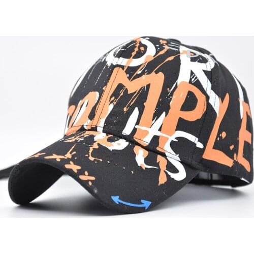 [DIFF COOL]new letter graffiti printing baseball cap men and women cotton casual sun hat hip hop fashion outdoor sun caps dad ha