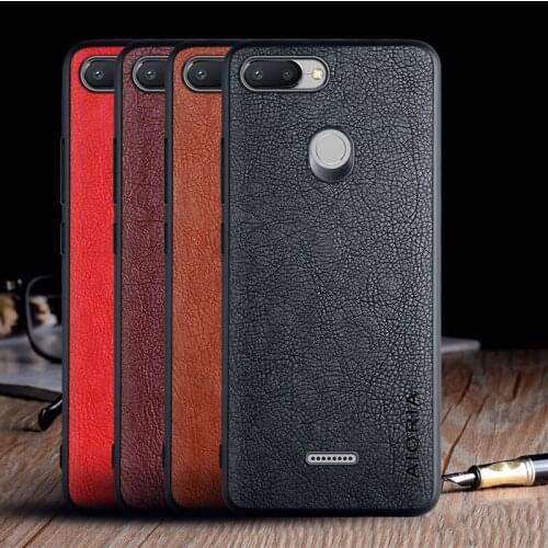 Case for Xiaomi Redmi 6 6 Pro luxury Vintage Leather skin capa with soft tpu pc phone cover for xiaomi redmi 6 case funda coque