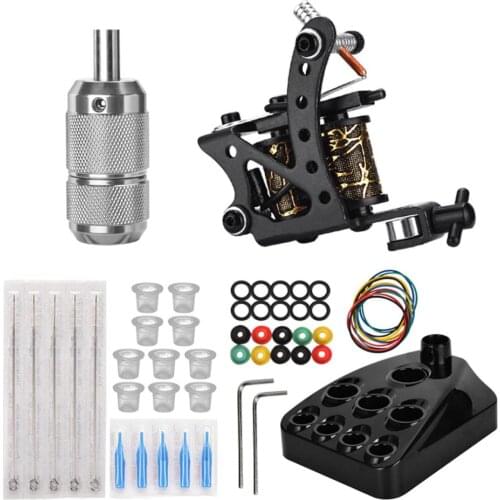 Artist Stable 8 Coil Machine Grip Nozzles Rack Hex Wrench Set