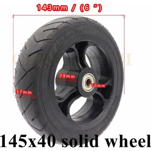 145x40 Solid Tire Wheel for Fast Wheel F0,Jackhot Carbon Fiber Electric Scooter6Inch Tubeless Tyre With Plastic Rim