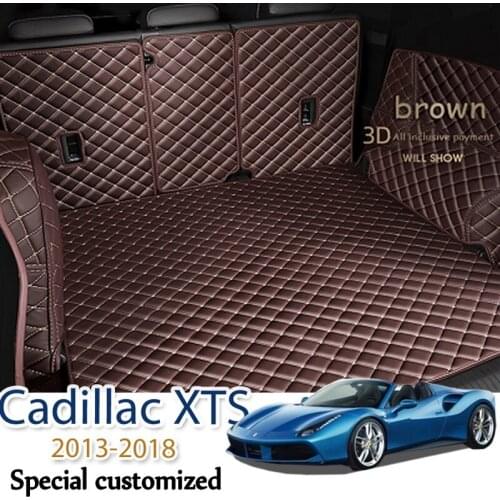 The Trunk Cargo Leather Liner Car Boot Liner Cargo Compartment Floor Carpet Mat For Cadillac CTS Sedan 2013-2018