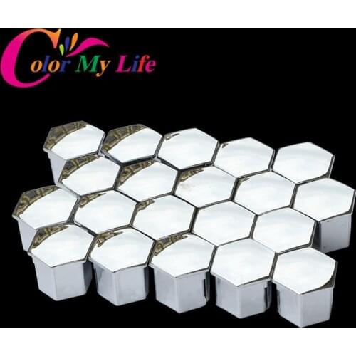 Color My Life Car Wheel Rim Cover Auto Tyre Screw Cap Caps Case For Renault Koleos for Samsung QM6 2016 2017 2018 Accessories