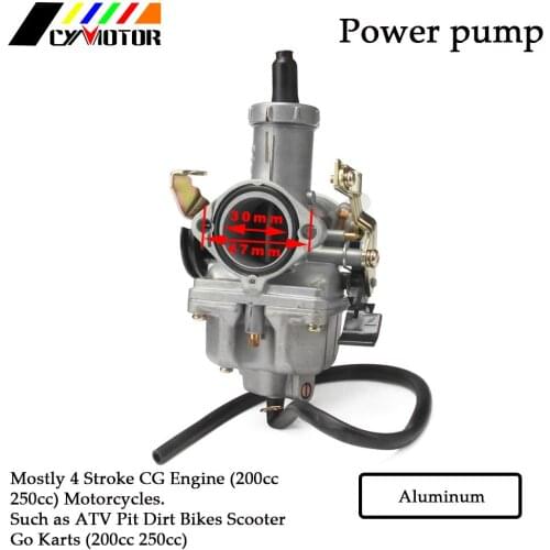 Motorcycle Automatic Carburetor PZ30 30mm Accelerating Pump Carburator For Honda CG200 motorbike Dirt Bike Quad ATV 200cc 250cc