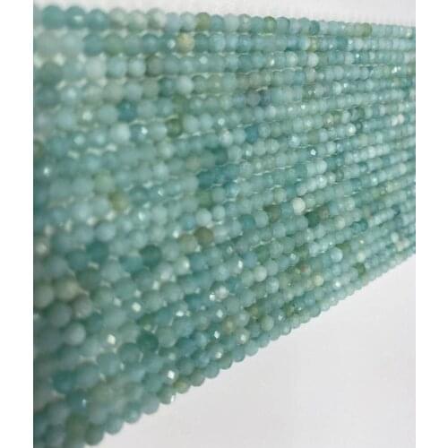 AAA Natural Amazon cut 2mm / 3mm / 4mm stone jewelry DIY boutique 38cm