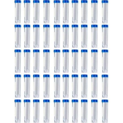 NEW-50 Pieces of 50 Ml Plastic Centrifuge Tubes with Blue Screw Caps and Conical Bottom, Frayed Plastic Test Tubes