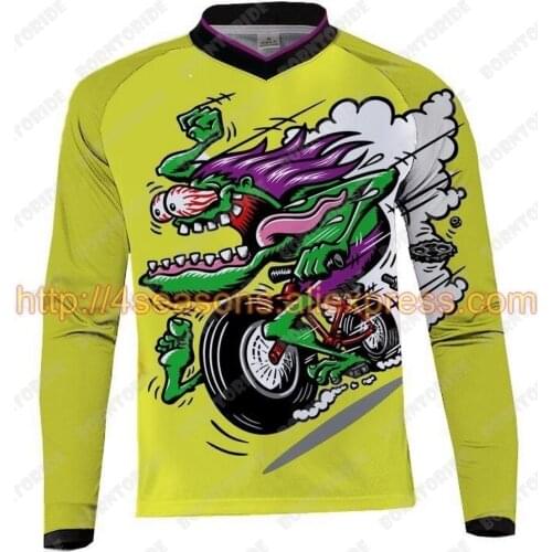 Motocross New Downhill Jersey Mountain Bike Motorcycle Cycling MX Off Road Bicycle MTB T-Shirt Long Sleeve Jersey Moto