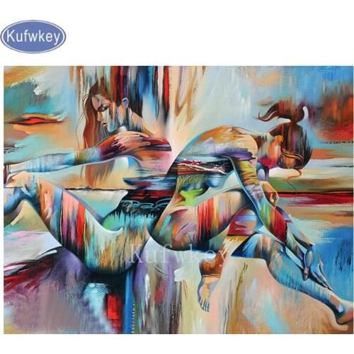 Full Square 5D large DIY Diamond Painting "girl gay"sticker Embroidery Cross Stitch Mosaic Home Decor Gift