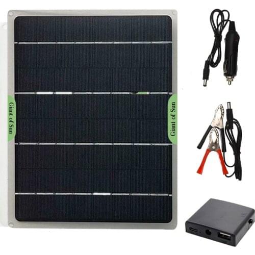 Portable Monocrystalline Solar Recharger Sunshine Power Solar Panels for Travel and Home Dual USB Charging Devices