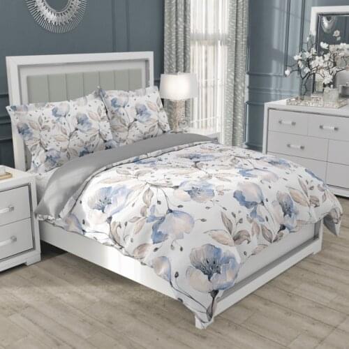 Simple Duvet Cover Flower Bedding Set Luxury Bed Linen Elegant Quilt Cover Bed Home Textile Single King Size 220x240 260x240