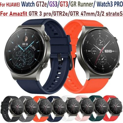 22mm Sport Silicone Replacement Watch Band For Huawei Watch GT2 pro GT 2 Strap Smartwatch Bracelet For honor watch GS Pro Wrist