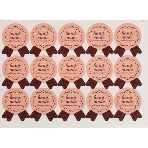 Handmade Stickers Bowknot Gift Seal Label Sticker Diary Stationery Stickers For Wedding Party Decor Handmade Sticker