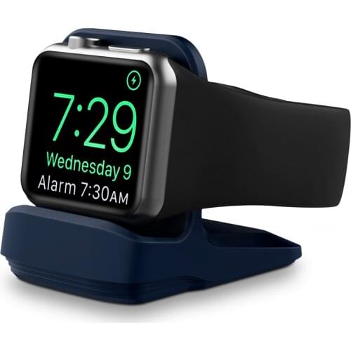 Silicone charging stand for Apple watch Compatible with series 6 5 4 3 2 1 SE 44mm 42mm 40mm 38mm Watch stand base