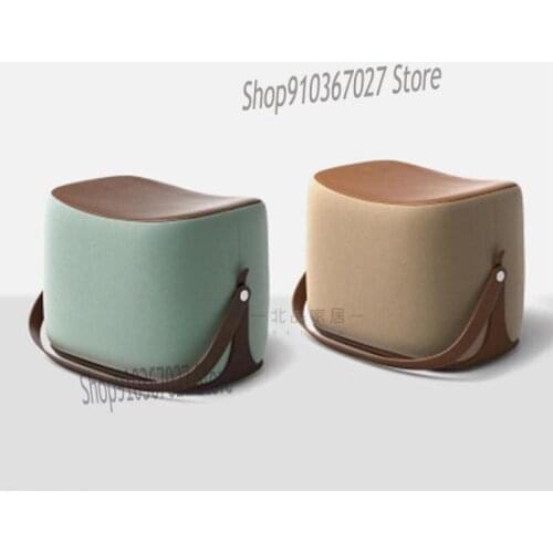 Nordic Creative Portable Saddle Stool Simple Modern Fabric Sofa Supporting Foot Single Live Room Shoe Changing Stool