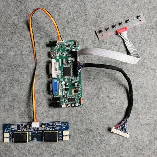 VGA+DVI 4CCFL M.NT68676 LCD display controller board Fit FLC48SXC8V/NA19020/LTD170LL1SG matrix DIY kit 1280*1024 LVDS 30Pin