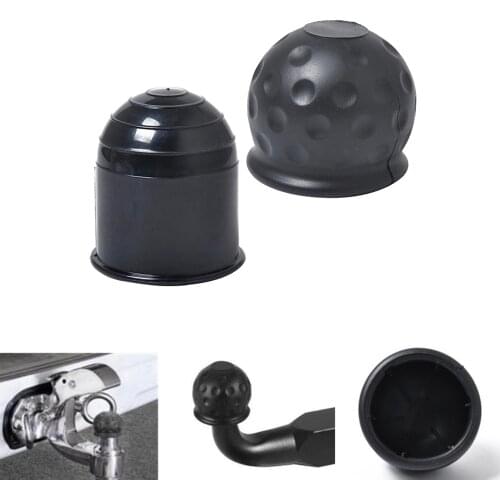 2pcs 50mm Car Towbar Towball Black Cap Tow Ball Towing Protective Cover