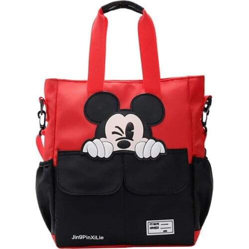 Disney Mickey Mouse Womens Bag Cartoon Print Bags for Women Shoulder Bag Casual Shopping Canvas Shopper Bag Crossbody Bags