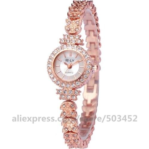 100pcs/lot E-LY 068 Factory Price Women Bracelet Watches Minimalism Wild Wrist Watch For Women Gift Rose Gold Reloj Mujer
