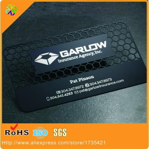 100pcs/lot)OEM custom factory price steel 304 black matt steel business card for CEO/Leader/Owner etc