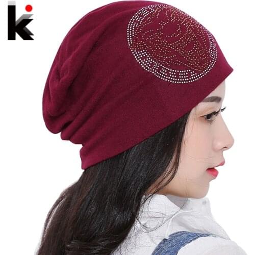 2018 Autumn And Winter Female Beanie Hip-hop Cap Tiger Rhinestone Hats For Women And Men Beanies Balaclava Caps Mens Skullies