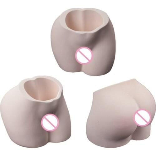 3D Butt Art Model Pen Holder Resin Mold DIY Crafts Desktop Vase Silicone Mold