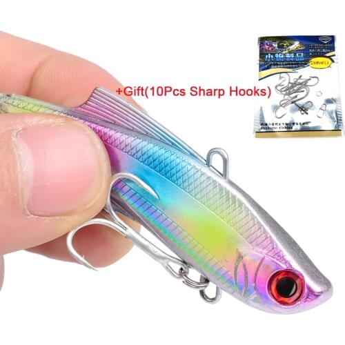 1Pcs Big Pencil VIB Fishing Lure 20.5g Sinking Bass Bait Vibra Rattlin 6# BKB Hook Artificial Hard Bait Wobblers Trout Tackle
