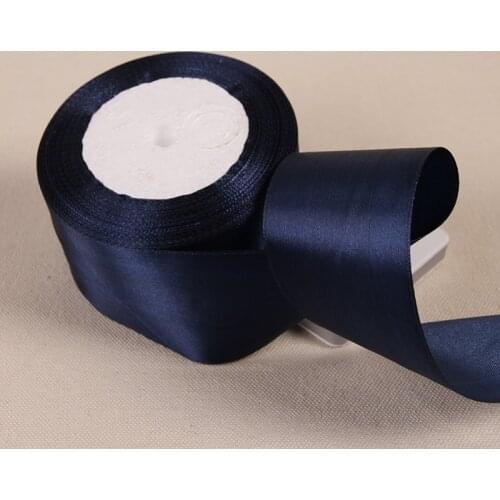 6mm 10mm 15mm 20mm 25mm 40mm 50mm Deep Blue Satin Ribbons DIY Crafts Supplies Wedding Decoration Gift Wrapping Navy Blue Ribbons