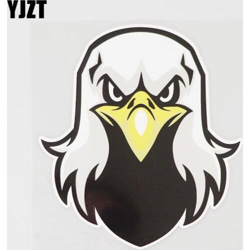 YJZT 13CMX14.5CM Animal Design PVC Decal Eagle Shape Car Sticker Accessories 11B-0350