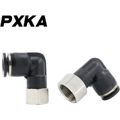 Free shipping 2PCS uick insertion l-shaped two-way bent inner thread elbow PLF8-02 for pneumatic quick connector of air pipe