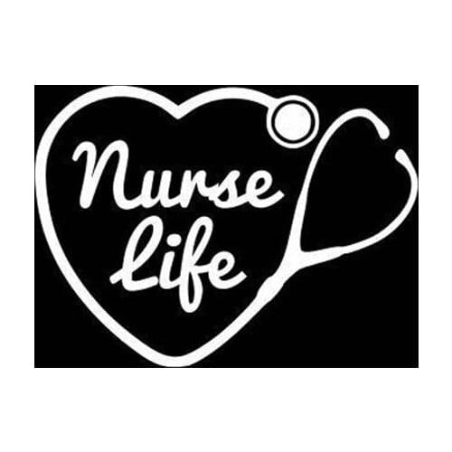 Black/Sliver Nurse Car Sticker Vinyl Decal Rear Windshield Door Waterproof Hot Selling Car Window Stickers S991