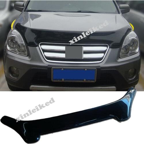 For Honda CRV CR-V 2002-2006 Black Acrylic Bonnet Hood Guard Garnish Molding Trim