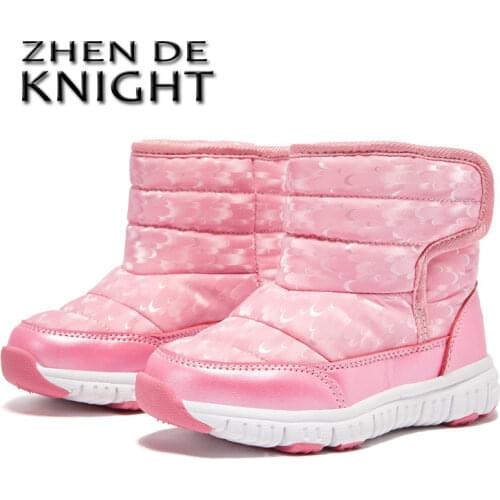 Winter Shoes Children Snow Boots For Girls Rubber Kids Toddlers Boys 2021 Autumn Casual Warm Fashion Anti-slip Cotton Sneakers