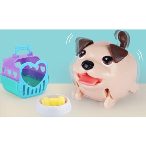 Electric puppy Jump And Skip Electric toys Pets Cage Bone Gifts for Children Over 3 years old