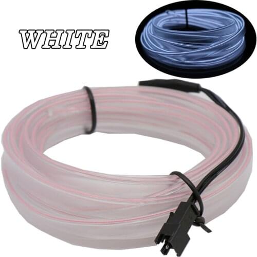 Haoyuehao Blue 1m Flexible Moulding EL Neon Glow Lighting Rope Strip With Fin For Car Decoration