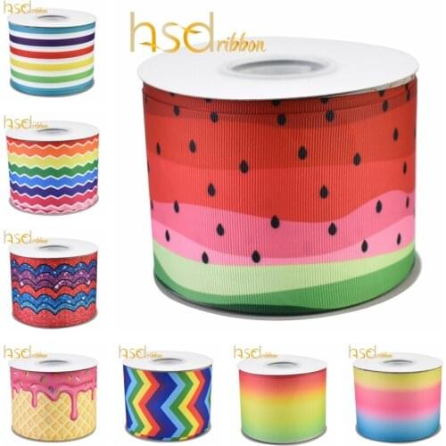 HSDRibbon 16MM 22MM 38MM 75MM Custom printed hsd-design HT Grosgrain Ribbon 50Yards/Roll