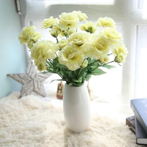 1PC 4 Heads Fake Eustoma Gradiflorus Lisianthus European Artificial Flower Christmas Wedding Party Home Decorative