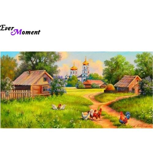 Picture of diamond mosaic painting landscape cross stitch crystal square diamond sets decorative Diamond embroidery ASF203
