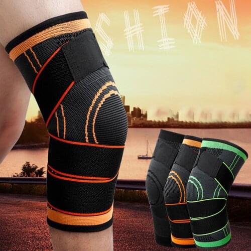 2PC Kneepad Elastic Bandage Pressurized Knee Pads Knee Support Protector For Fitness Sport Running Arthritis Muscle Joint Brace