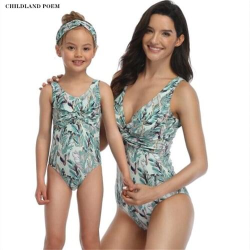 Mother Daughter Swimwear Family Matching Clothes Flower Mom And Daughter Swimsuits Bathing Suit Family Look Mommy And Me Clothes