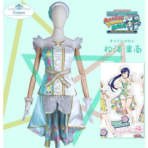 Lovelive!Sunshine Aqours Unit Live Adventure Azalea Kanan Matsuura Kurosawa Dia Cosplay Costumes Women Dancing Dress Custom Made