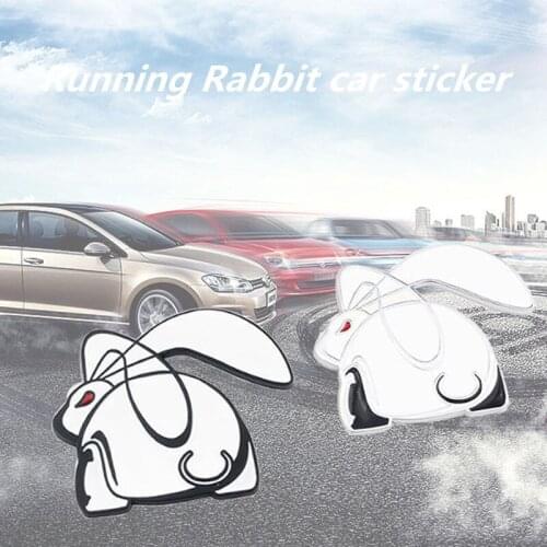 3D Metal Running Rabbit Emblem Car Sticker Rear Trunk Badge for VW Jetta Golf GTI Polo Universal Car Accessories Car Styling