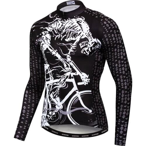 Men Cycling Jersey Long Sleeve Autumn Spring Bicycle Clothing mtb Jersey Quick Dry Breathable