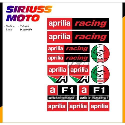 Motorcycle Decals Set Fairing Helmet Stickers Case for Aprilia Racing RSV RS Tuono SR50
